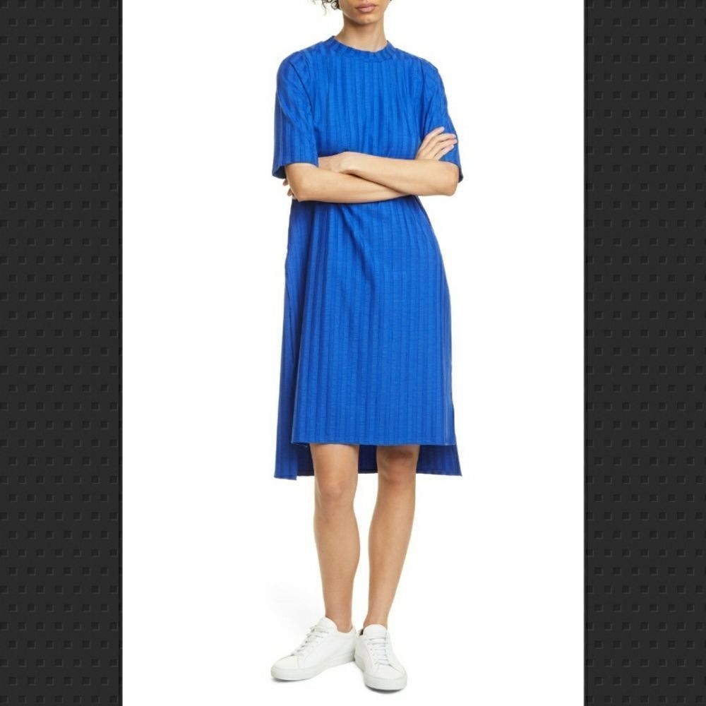 Eileen Fisher Mock-Neck Drop-Hem Dress Size PM.